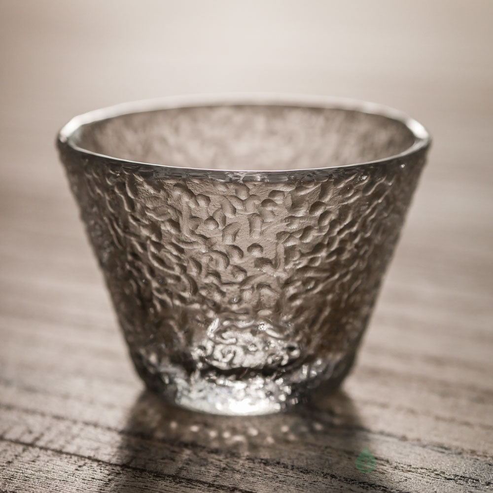 Hammered Glass Tea Cup, cone shape, 60 ml
