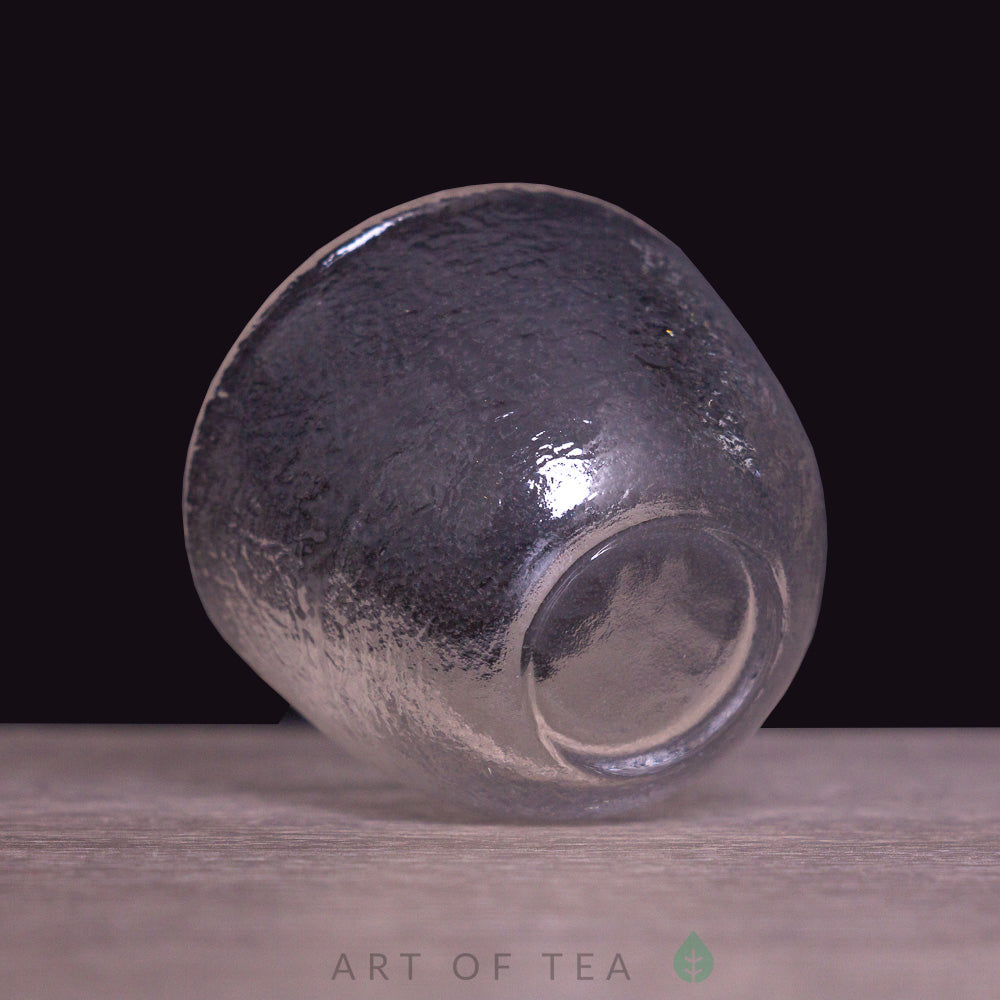 Hammered Glass Tea Cup, round shape, 60 ml